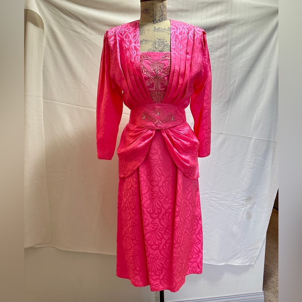 1980’s Vintage Rococo 3-Piece Set Made With 100% Silk